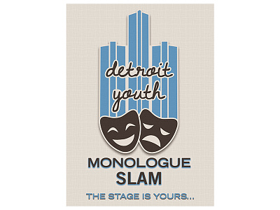 Detroit Youth Monologue Slam detroit logo design monologue poster design youth