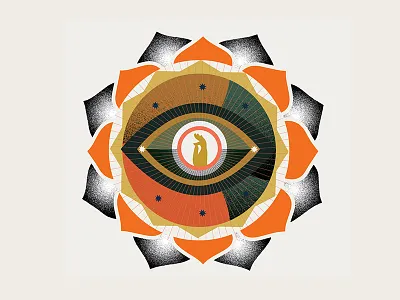 Ziji abstract illustration mandala poster