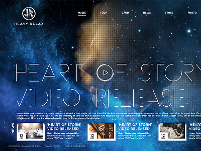 Music group website music relax space webdesign