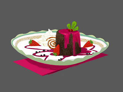 Dessert design dessert food illustration style