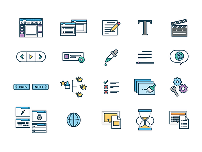 New Features Icons feature icon storyline vector