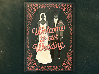 Welcome Wedding 2d illustration