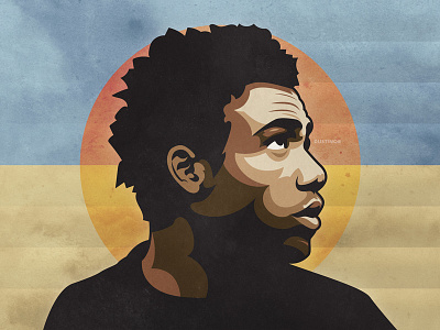 Donald childish gambino donald glover illustration portrait