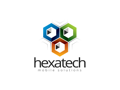 Hexatech box colorful digital digital media hexagon mobile multimedia network studio synergy technologies technology