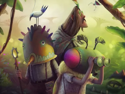 naturalists baydakov aleksey baydaku character design illustration