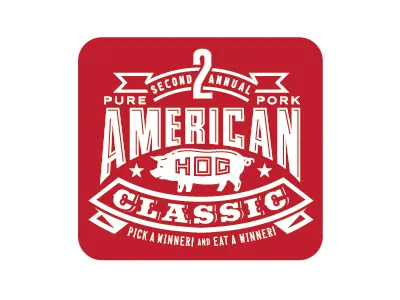 American Hog Classic american bacon badge banner classic custom hog lettering pig pork type