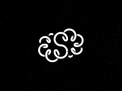 "S" | number 4 circles letter line logo mark mono ornament s shadows sign symbol