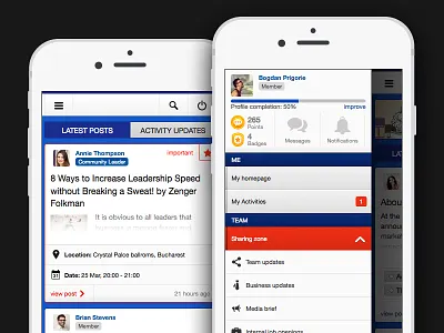 Performance Management mobile dashboard homepage mobile responsive