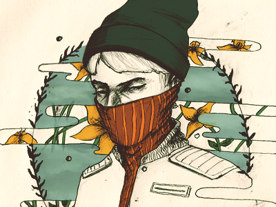 Ballpoint Sketch ballpoint mixed media pen photoshop sketch