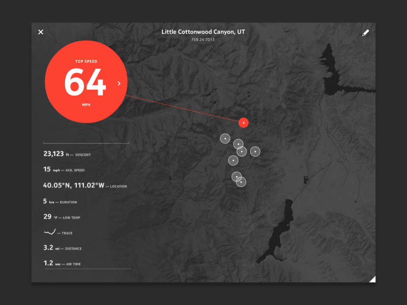 Example of Map pin motion