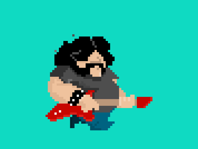 Jack, The Saviour walk cycle 8 bit animation game hero illustration indie game pixel art rockinvaders walk cycle