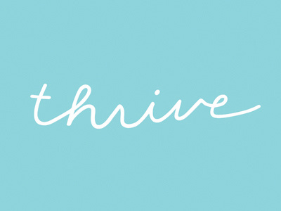 Thrive app appdesign handlettering logo thrive