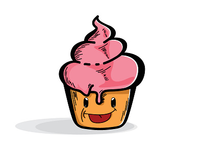 Cupcake Emoticon Tease character character design character illustration cupcake cute cupcake design emoticons illustration sticker sugar sweet tease