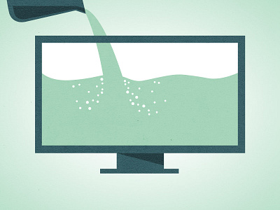 Fill The Screen flat monitor pouring screen