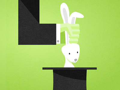 Pull A Rabbit flat hat magic rabbit