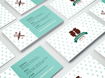 Business Cards {As Salgadeiras} business cards cards cute food graphic design green sweet texture vintage