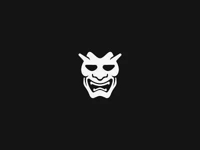 Mask (Downtime) identity illustration japan kabuki logo mark mask