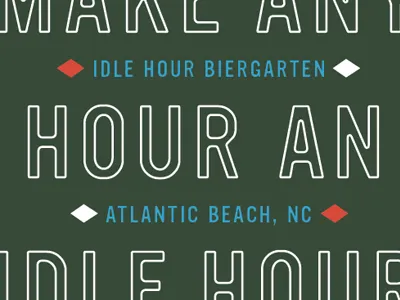 Idle Hour beach bier biergarten branding nc