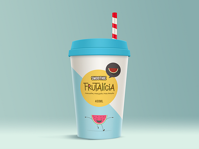 Frutalícia: Smoothie blue colourful fruit frutalicia juice minimalist packaging print label smoothie watermelon yummy