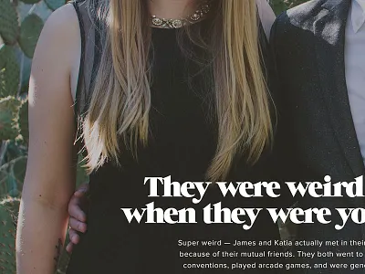 James & Katia Site design engagement grumpy interactive james hsu ohjamesy typography ui ux web web design wedding