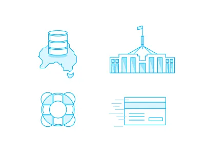 Aus Icons australia government icons pay support