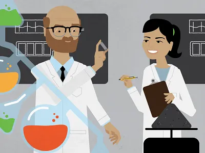 Science aa animation hands lab science scientists