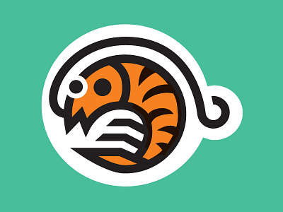 Tiger Shrimpy icon illustration lines logo shrimp shrimpy thick tiger variation