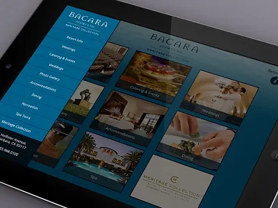 Bacara iBrochure app design brochure development mobile mobile app ui user experience user interface ux