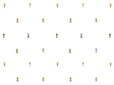 Veggie Polka Dots carrot cute garden illustration illustrator pattern polka dots rabbit repeating vector vegetables veggies
