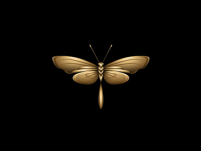 butterfly brand butterfly gold logo vector