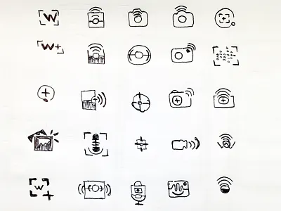 Sketches: Custom Capture Icon audio camera icon photo visual