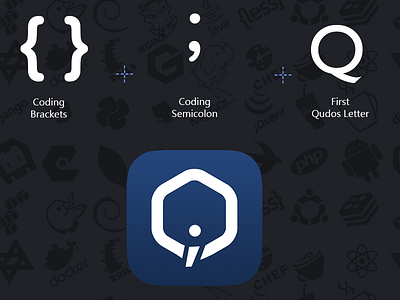 Qudos.io | Logo coding logo programming qudos