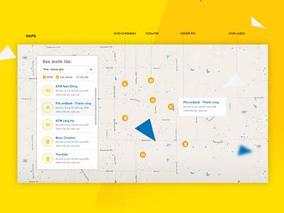 find location on maps PVcombank atm bank map material pvcombank search ui ux vietnam