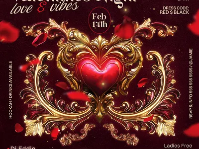 Valentines Day Flyer Template template