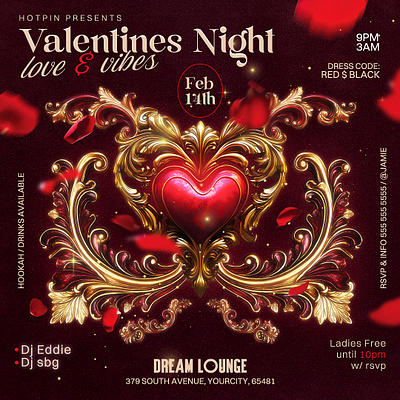 Valentines Day Flyer Template template