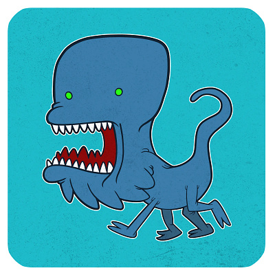 Caminante blue cartoon child design il illustration monster monsterdoodle