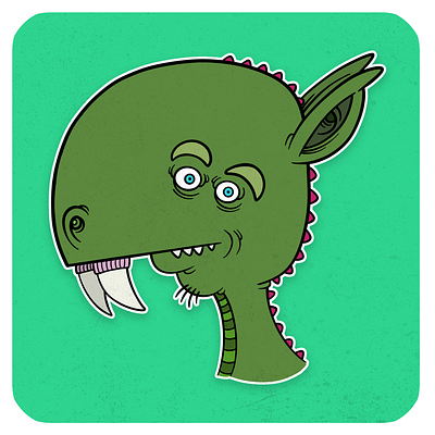 Dientecillos de sable cartoon child dientes dientesdesable dinosaurio illustration monsterdoodle