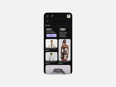 🛒 Sleek Fashion E — Commerce UI app application design cleandesign commerce components design ecommerce fashion home inspiration interface marketplace product design search simple sleek ui ui design uiux ux