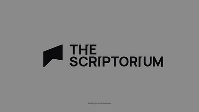 The Sciptorium - Branding branding dark design developer graphic design grey identity logo mark sand script wordmark