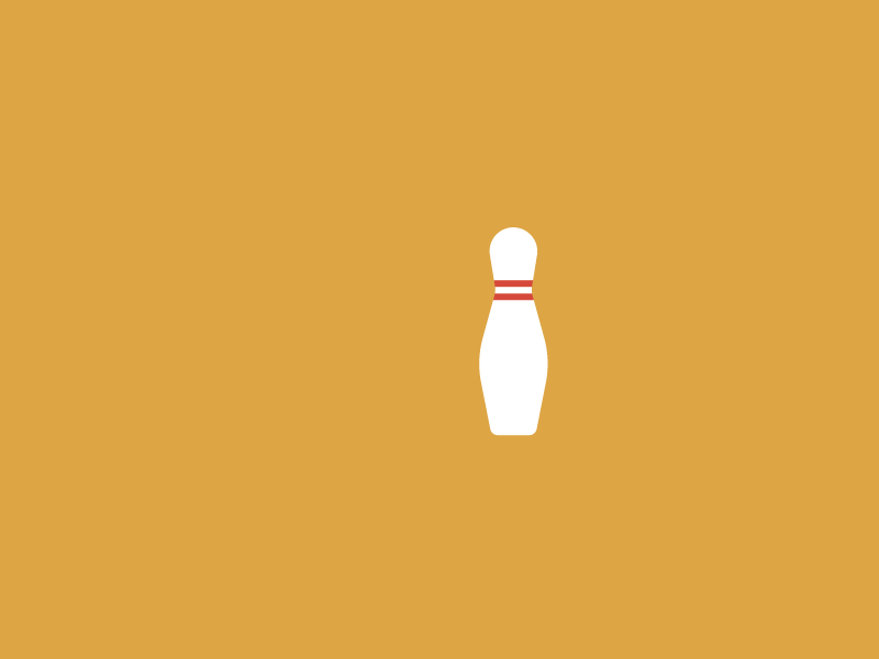 Ball & Pin 2d animation bowling pin vector