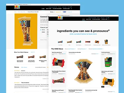 KIND Snacks Store brand e commerce food grid healthy kind lifestyle product product page shop snack bar snacks
