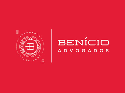 Benício Advogados advogados benício brand branding classic logo logotype red serif