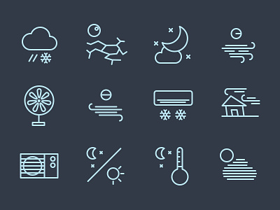 Swifticons - Weather cloud colored icon moon premium set sketch temperature weather