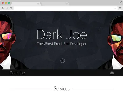 Dark Joe - FREE Responsive One Page Bootstrap Template bootstrap css3 design html5 one page personal template personal website template portfolio responsive web
