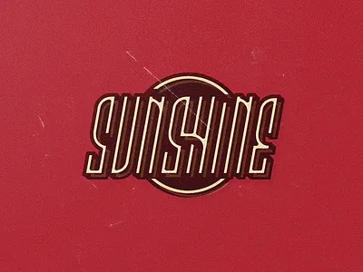 Sunshine badge custom type handlettering ligature logo sunshine texture type typography vector vintage