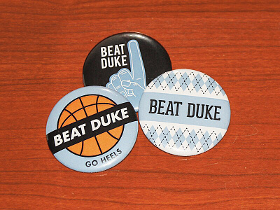 BEAT DUKE argyle basketball beat duke blue devils buttons carolina go heels north carolina sports tarheels unc