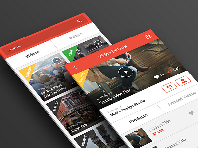 Video Details app design interface mobile ui video visual design