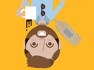 collaborator beard coffee paddle sunglasses