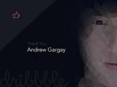 My first shot, Thank you Andrew Gargay dark dribbble first shot geometric lowpoly polygon thank you thanks
