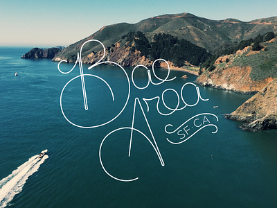 Bae Area bae beach handlettering photo san francisco sf